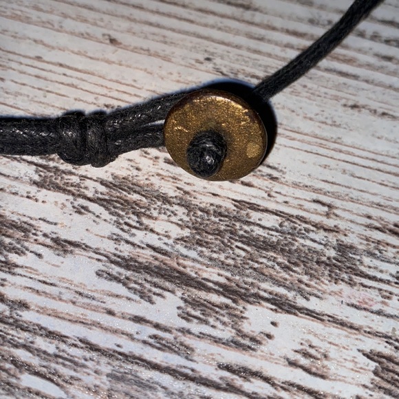 Navy and Gold Beaded Necklace - Picture 2 of 2